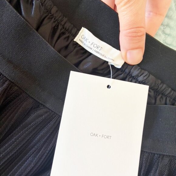 Oak + Fort NWT Skirt S Small Black Layered Tulle Midi NEW - Picture 10 of 14